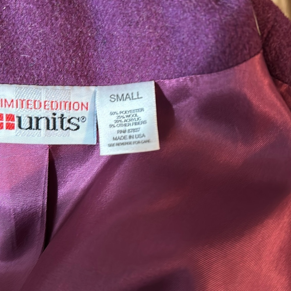Pretty Plum Wool Blend Blazer - Picture 11 of 11